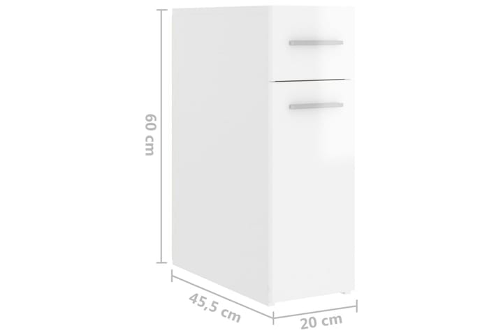 Apteekkarinkaappi korkeakiilto 20x45,5x60cm - Apteekkarin lipasto - Lipasto