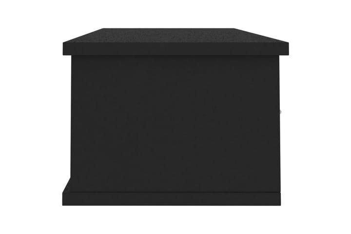 Seinälaatikkohylly musta 90x26x18,5 cm lastulevy - Musta - Seinäsäilytys