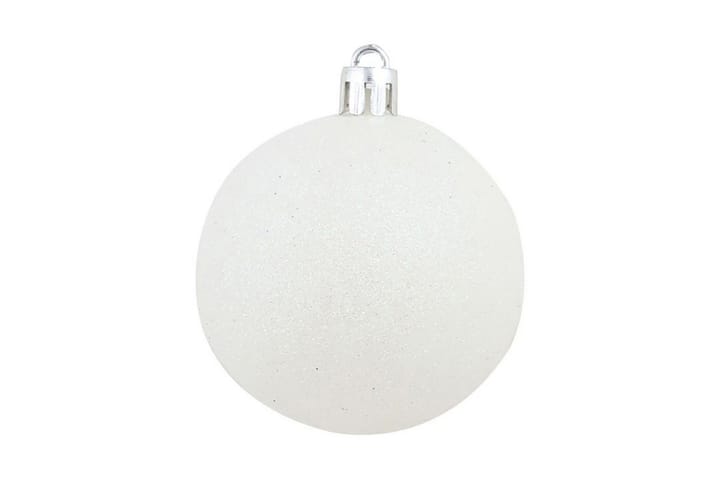 100 kpl joulukuusen pallosarja 6 cm valkoinen/harmaa - Monivärinen - Joulukuusen koristeet - Joulukoristeet