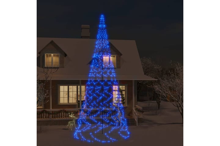beBasic Joulukuusi lipputankoon 3000 sinistä LED-valoa 800 cm - Tekokuusi