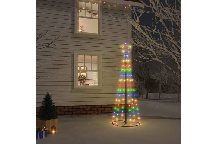 beBasic Kartio joulukuusi 108 värikästä LED-valoa 70x180 cm - Tekokuusi