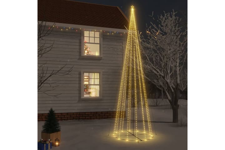 beBasic Kartio joulukuusi 1134 lämpimän valkoista LED-valoa 230x800 cm - Tekokuusi
