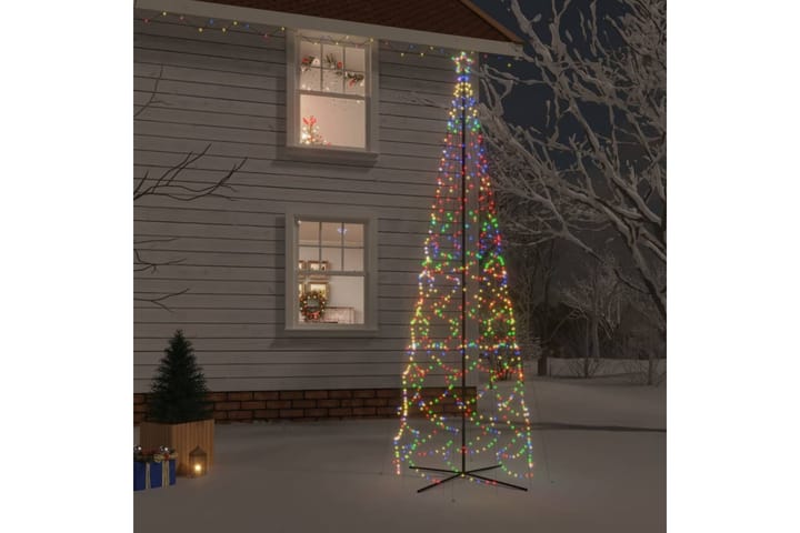 beBasic Kartio joulukuusi 1400 värikästä LED-valoa 160x500 cm - Tekokuusi
