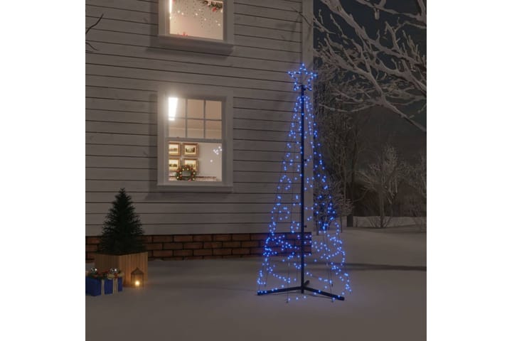 beBasic Kartio joulukuusi 200 sinistä LED-valoa 70x180 cm - Tekokuusi