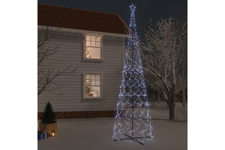 beBasic Kartio joulukuusi 3000 kylmän valkoista LED-valoa 230x800 cm - Tekokuusi