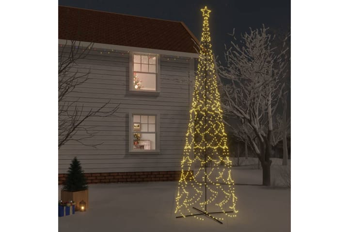 beBasic Kartio joulukuusi 3000 lämpimän valkoista LED-valoa 230x800 cm - Tekokuusi