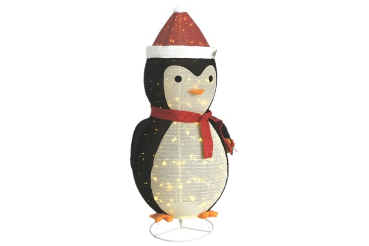 beBasic Pingviini joulukoriste LED-valoilla ylellinen kangas 180 cm - Musta - Joulukynttilä - Joulukoristeet