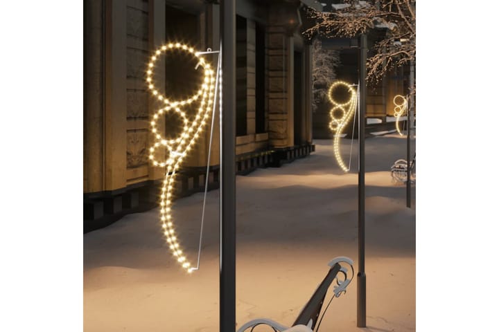 beBasic Pallonmuotoiset valokaapelit 2 kpl 144 lämpimän valkoista LEDiä - Joulukoristeet - Joulukynttilä