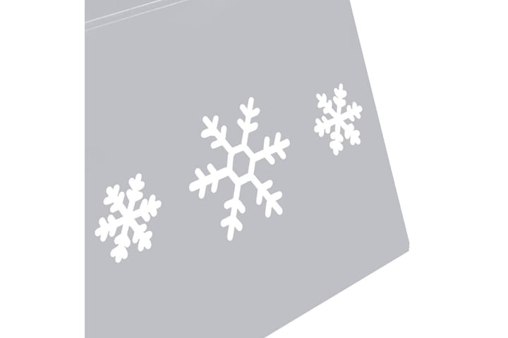 Joulukuusen helma hopea ja valkoinen 68x25 cm - Hopea - Joulukuusen koristeet - Joulukoristeet