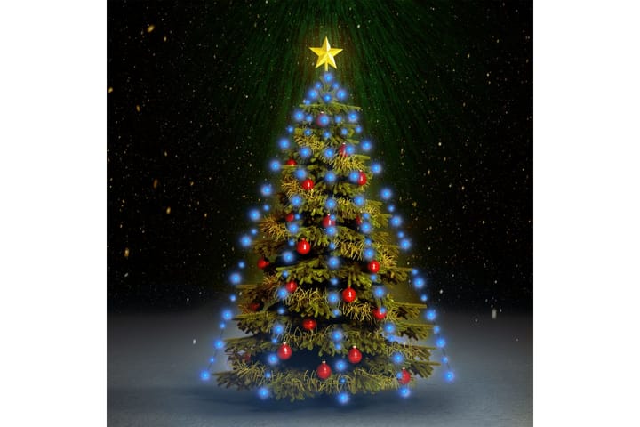 Joulukuusen valoverkko 150 LED-valoa sininen 150 cm - Sininen - Joulukuusen koristeet - Joulukoristeet