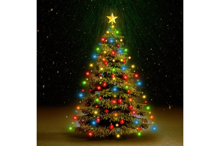 Joulukuusen valoverkko 150 LED-valoa värikäs 150 cm - Monivärinen - Joulukuusen koristeet - Joulukoristeet