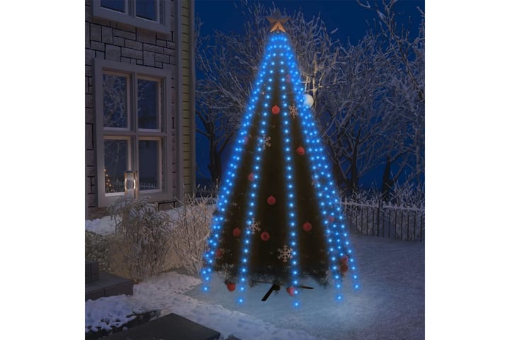 Joulukuusen valoverkko 300 LED-valoa sininen 300 cm - Sininen - Joulukuusen koristeet - Joulukoristeet
