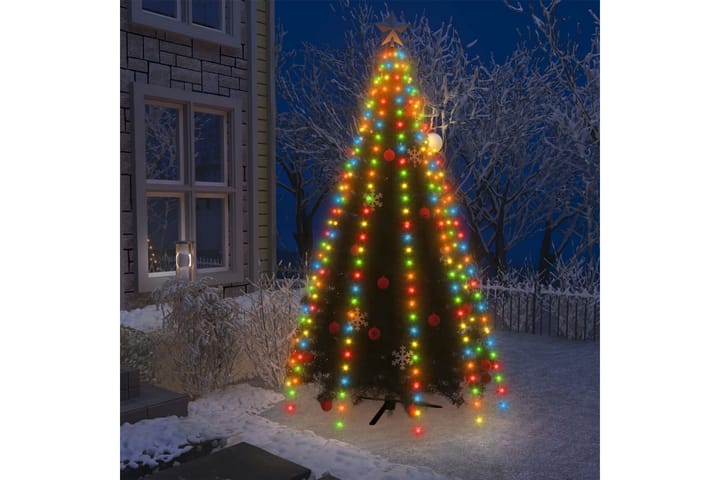 Joulukuusen valoverkko 300 LED-valoa värikäs 300 cm - Monivärinen - Joulukuusen koristeet - Joulukoristeet