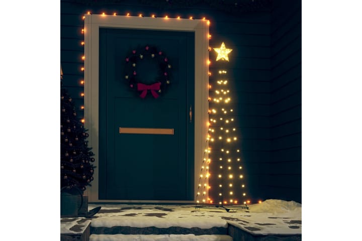 Kartio joulukuusi 70 lämpimän valkoista LEDiä 50x120 cm - Joulukuusen koristeet - Joulukoristeet