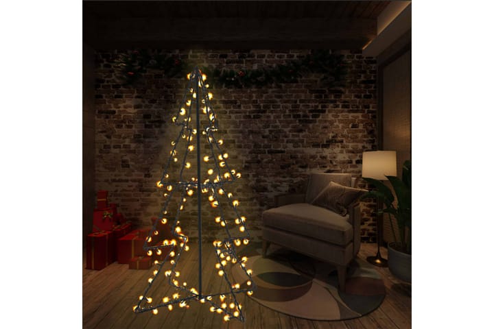 Kartionmallinen joulukuusi 160 LEDiä 78x120cm - Valkoinen - Joulukuusen koristeet - Joulukoristeet