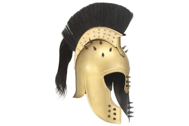Kreikkaisen sotilaan kypärä antiikki kopio messinki teräs - Sisustusesineet