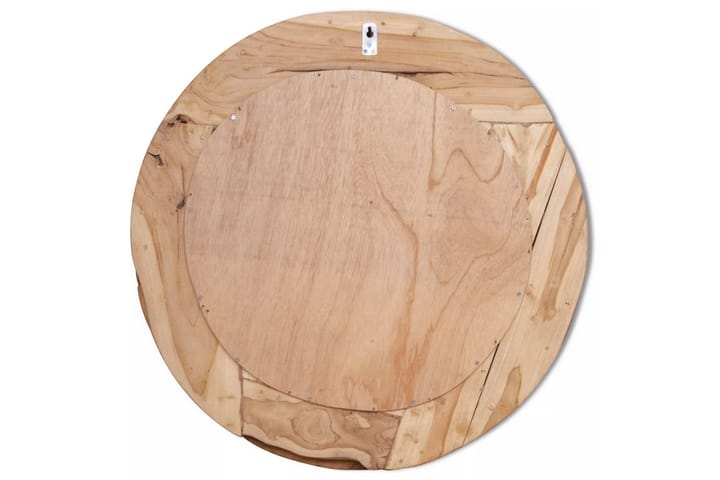 Koristeellinen peili pyöreä 80 cm Tiikki - Ruskea - Peili - Eteispeili - Seinäpeili