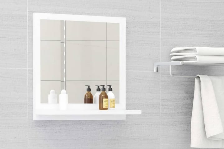 Kylpyhuonepeili valkoinen 40x10,5x37 cm lastulevy - Valkoinen - Peili - Kylpyhuoneen peilit - Kylpyhuonepeili valaistuksella