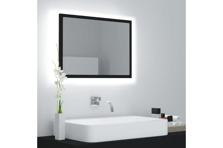 LED-kylpyhuonepeili 60x8,5x37 cm - Musta - Kylpyhuoneen peilit - Peili - Kylpyhuonepeili valaistuksella