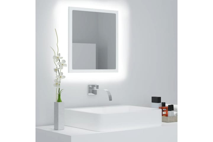 LED-kylpyhuonepeili valkoinen 40x8,5x37 cm lastulevy - Kylpyhuoneen peilit - Peili - Kylpyhuonepeili valaistuksella