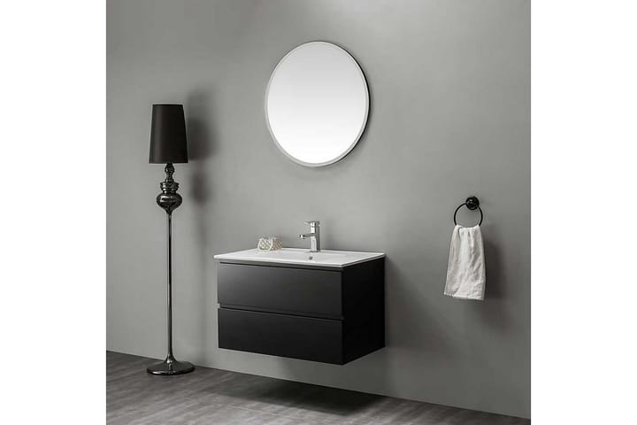 Peili Bathlife Roa Musta - MDF/Lasi - Peili - Kylpyhuoneen peilit - Kylpyhuonepeili valaistuksella