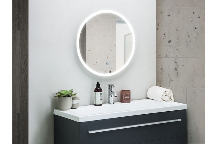 Peili Candanedo LED-valaistus - Hopea - Peili - Kylpyhuoneen peilit - Kylpyhuonepeili valaistuksella