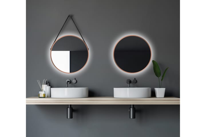Peili Delaryd 50 cm - Kupari - Peili - Kylpyhuoneen peilit - Kylpyhuonepeili valaistuksella