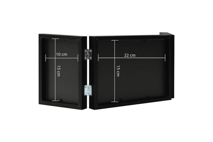 3-osainen Valokuvakehyskollaasi musta 22x15cm+2x(10x15cm) - Musta - Valokuvakehys