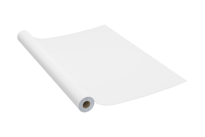 Itseliimautuva huonekalukalvo valkoinen 500x90 cm PVC - Valkoinen - Ikkunakalvot