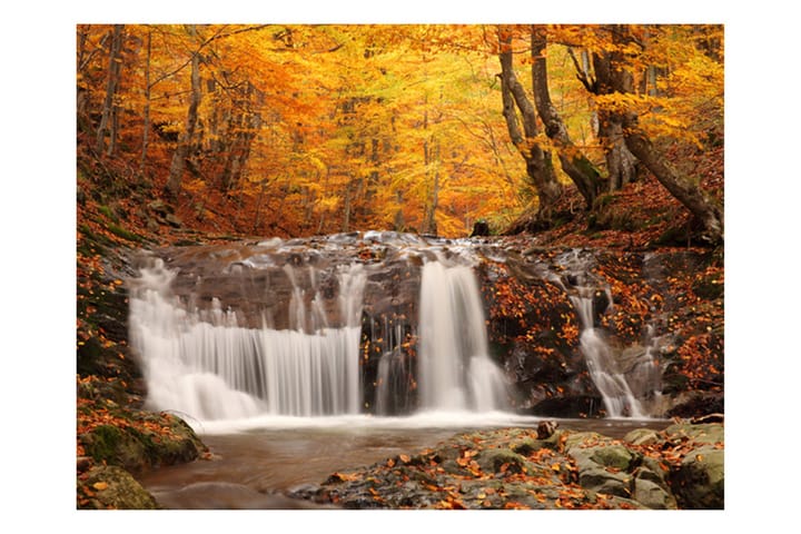 Valokuvatapetti Autumn Landskape Waterfall 250x193 - Artgeist sp. z o. o. - Valokuvatapetit