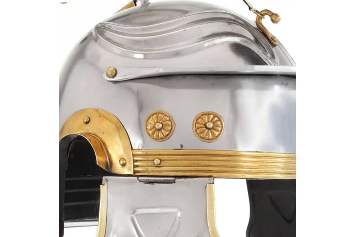 Roomalaisen sotilaan kypärä antiikki kopio hopea teräs - Sisustusesineet