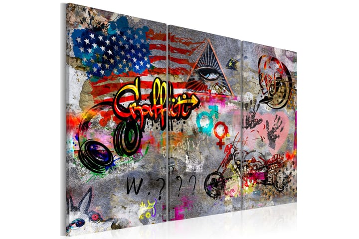 Taulu American Graffiti 90x60 - Artgeist sp. z o. o. - Canvas-taulu - Seinäkoristeet