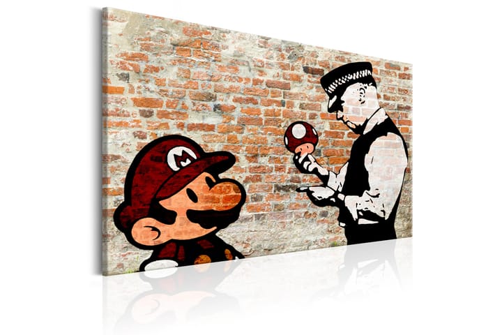 Taulu Banksy: Police Caution 120x80 - Artgeist sp. z o. o. - Canvas-taulu - Seinäkoristeet