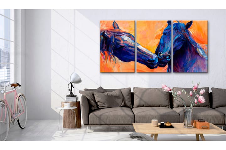 Taulu Blue Horses 120x60 - Artgeist sp. z o. o. - Canvas-taulu - Seinäkoristeet