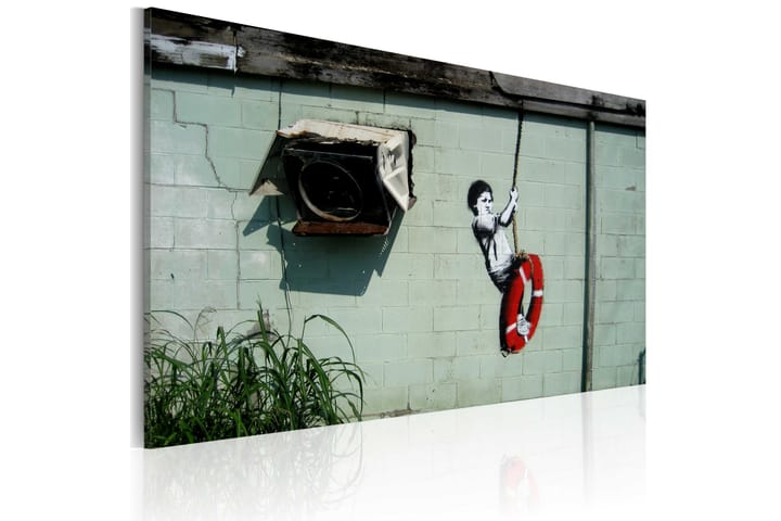 Taulu Boy On A Swing Banksy 60x40 - Artgeist sp. z o. o. - Canvas-taulu - Seinäkoristeet