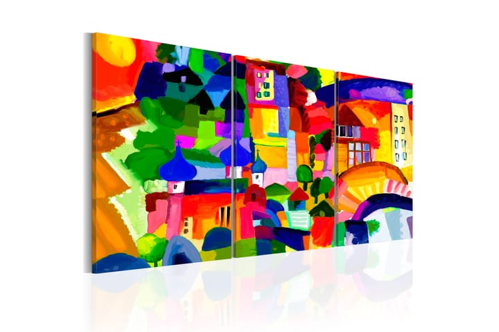 Taulu Colourful Town 60x30 - Artgeist sp. z o. o. - Canvas-taulu - Seinäkoristeet