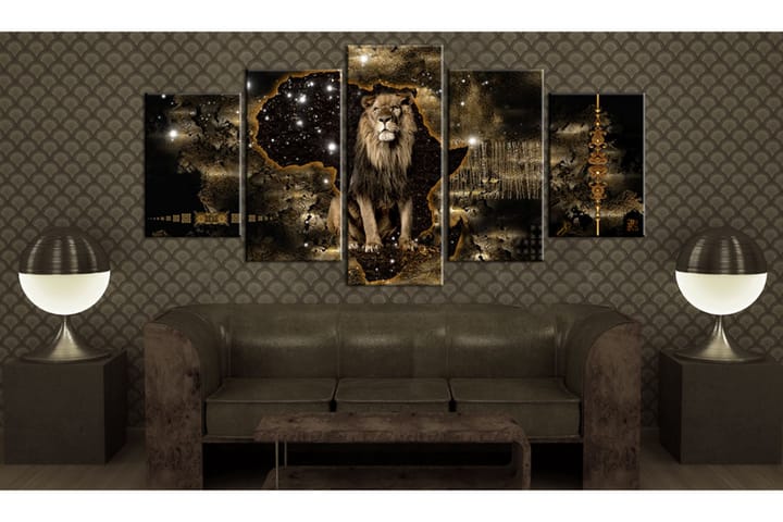 Taulu Golden Lion 200x100 - Artgeist sp. z o. o. - Canvas-taulu - Seinäkoristeet
