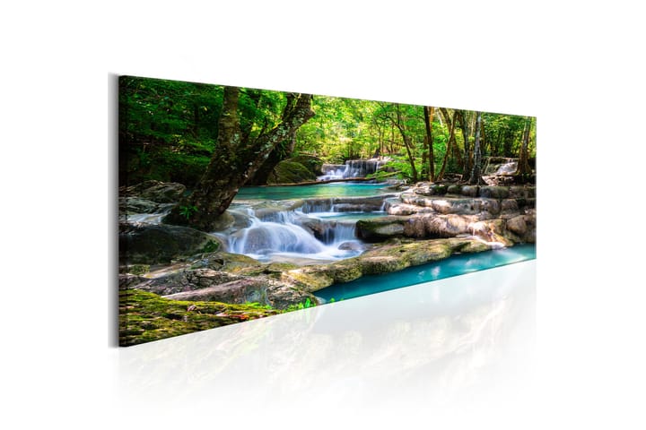 Taulu Nature: Forest Waterfall 120x40 - Artgeist sp. z o. o. - Canvas-taulu - Seinäkoristeet