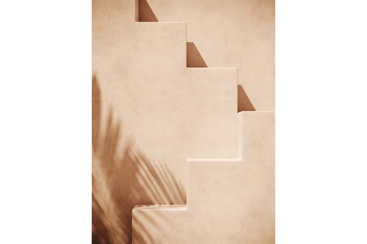 Juliste Stairs 50x70 cm - Vaalea Oranssi - Juliste