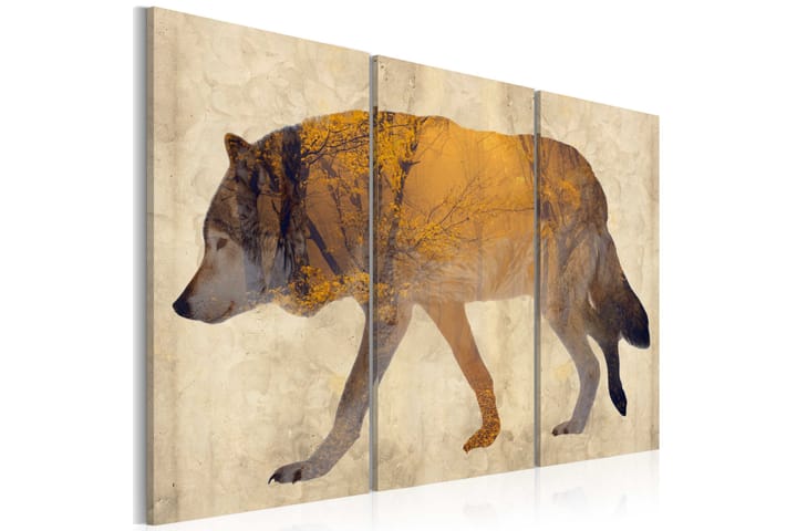 Taulu The Wandering Wolf 90x60 - Artgeist sp. z o. o. - Canvas-taulu - Seinäkoristeet