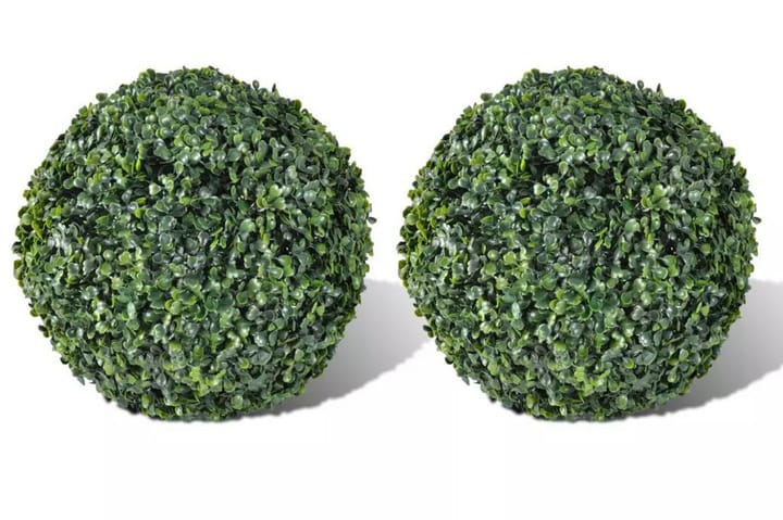 Puksipuupallo tekokasvi 27 cm 2 kpl - Vihreä - Parvekekukat - Tekokasvit