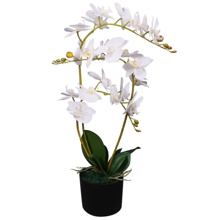 Tekokukka ruukulla orkidea 65 cm valkoinen - Monivärinen - Parvekekukat - Tekokasvit