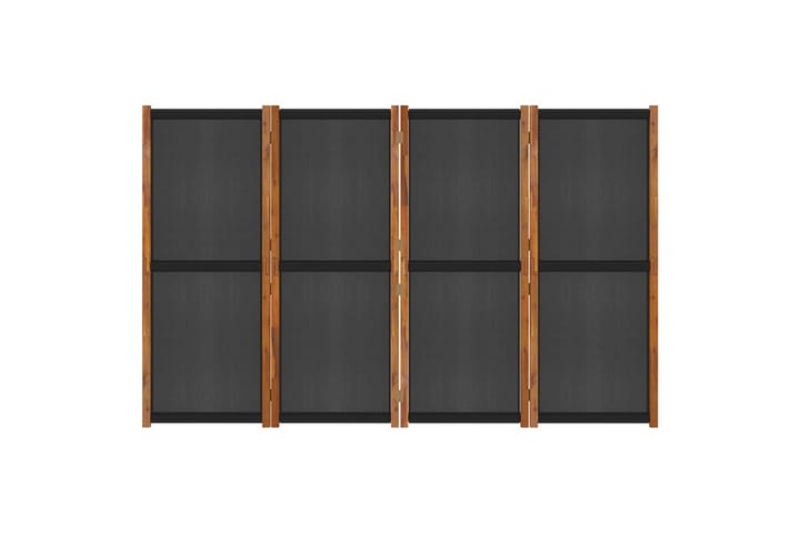 4-paneelinen tilanjakaja musta 280x180 cm - Musta - Tilanjakaja & sermi - Sermiseinä