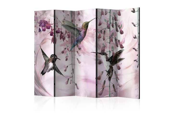 Tilanjakaja Flying Hummingbirds Pink II - Artgeist sp. z o. o. - Taittuva sermi - Tilanjakaja & sermi