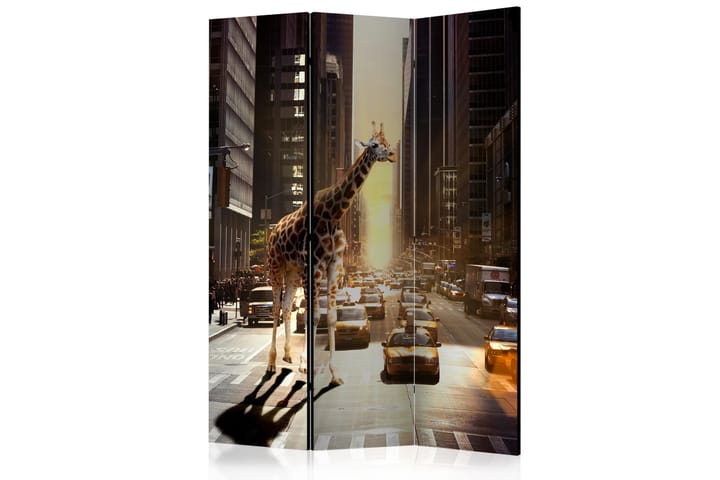 Tilanjakaja Giraffe in the Big City - Artgeist sp. z o. o. - Tilanjakaja & sermi - Taittuva sermi