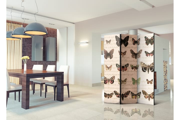 Tilanjakaja Retro Style Butterflies 135x172 - Artgeist sp. z o. o. - Tilanjakaja & sermi - Taittuva sermi