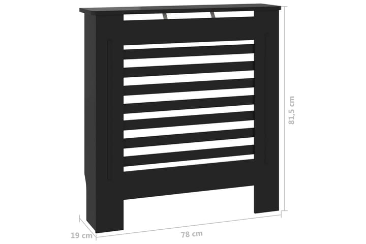 MDF lämpöpatterin suoja musta 78 cm - Musta - Lampöpatteri