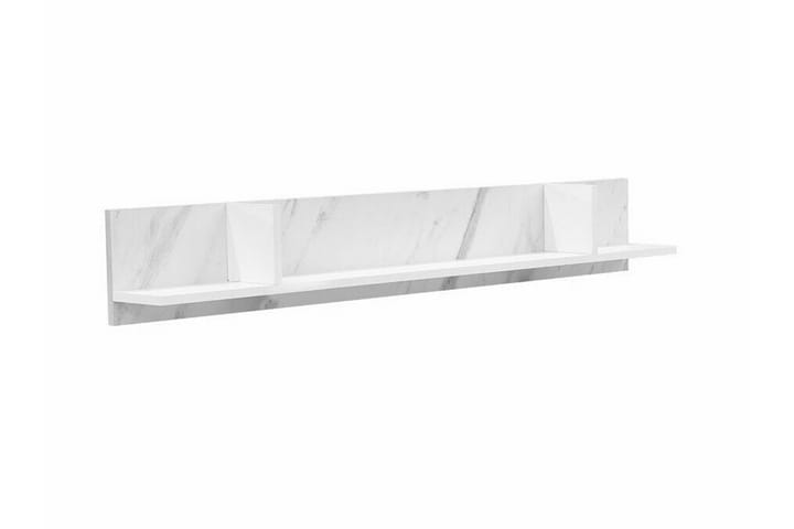 Seinähylly Staffin 135x15 cm - Valkoinen Marmori - Seinähylly - Keittiöhylly - Hylly