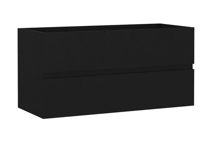 Allaskaappi musta 90x38,5x45 cm lastulevy - Allaskaappi