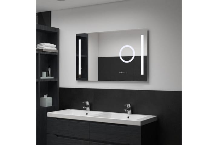 Kylpyhuoneen LED-seinäpeili kosketussensorilla 100x60 cm - Hopea - Kylpyhuoneen peilit - Peili - Kylpyhuonepeili valaistuksella